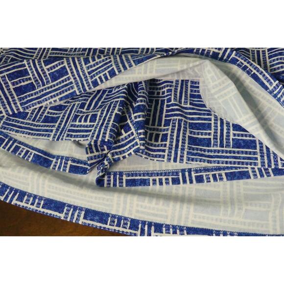 J Mclaughlin Tennis Skirt Sz L Golf Pickleball Skort Pockets Blue Basket Weave - Picture 6 of 9